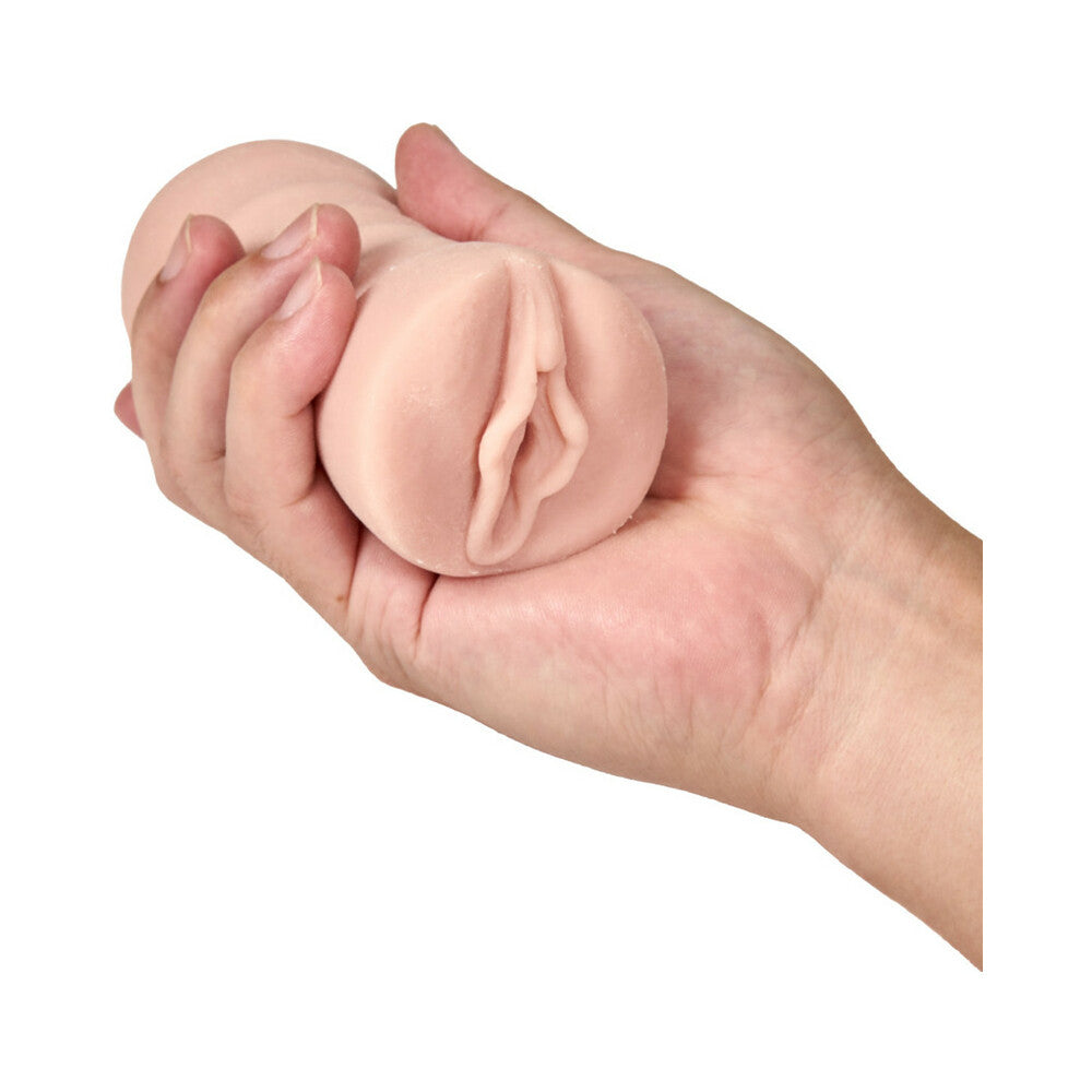 M for Men Ashley Vagina Stroker with Bullet Vibrator Beige - Fantasies Boutique
