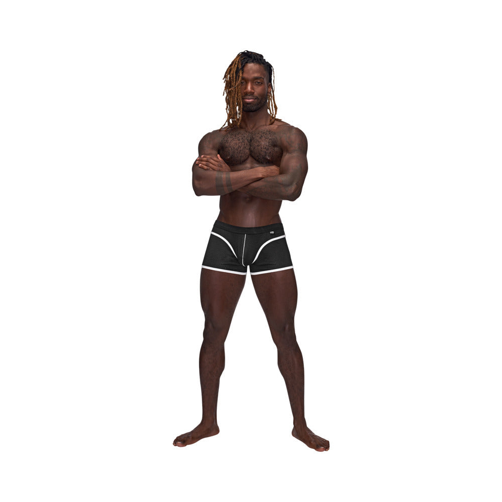 Male Power Sport Mesh Sport Mini Short Black M