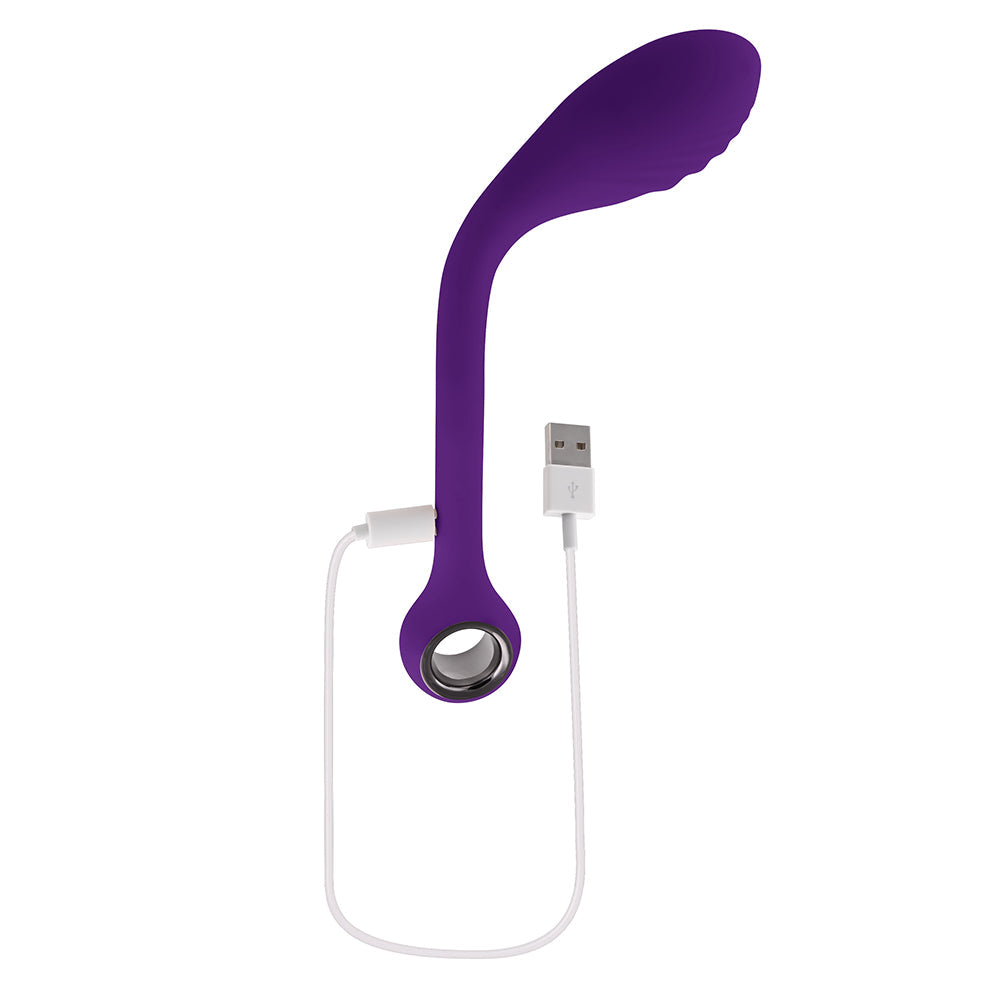 Playboy Spot On Rechargeable Posable Silicone G-Spot Vibrator Acai - Fantasies Boutique