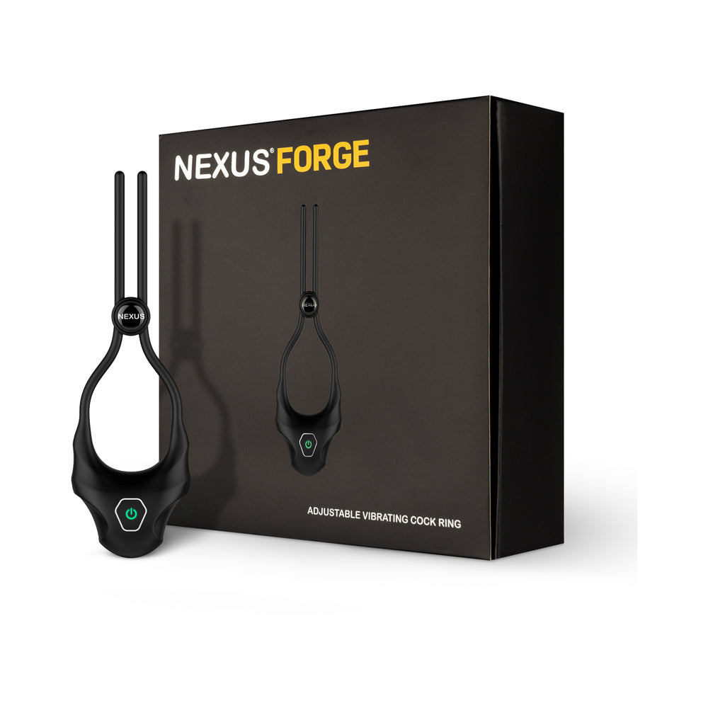 Nexus Forge Adjustable Vibrating Cock Ring Black - Fantasies Boutique