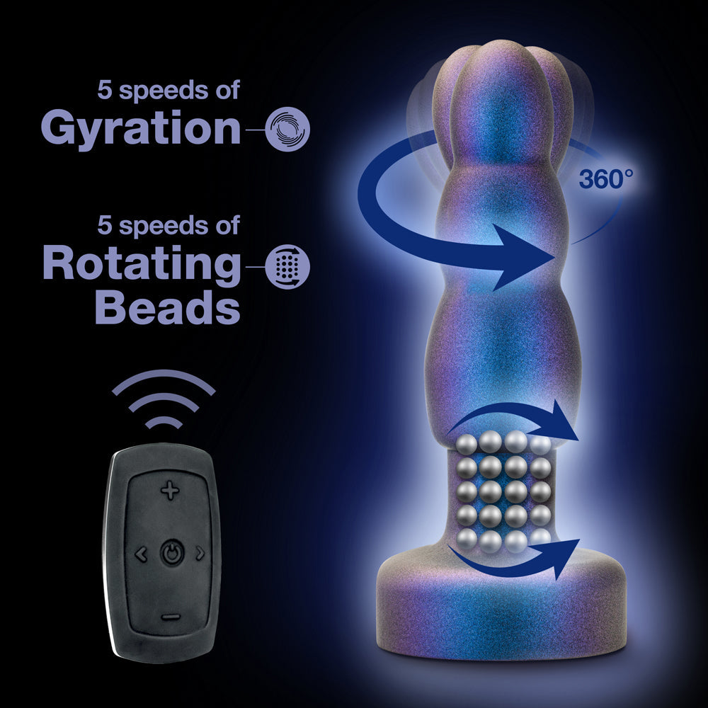 Anal Adventures Matrix Kinetik Plug with Remote Space Age Blue - Fantasies Boutique