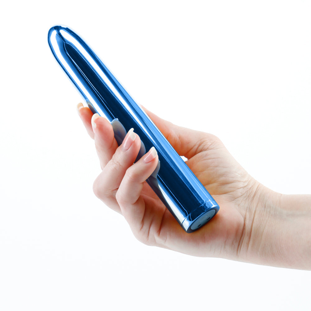 Chroma Rechargeable Vibe 7 in. Blue