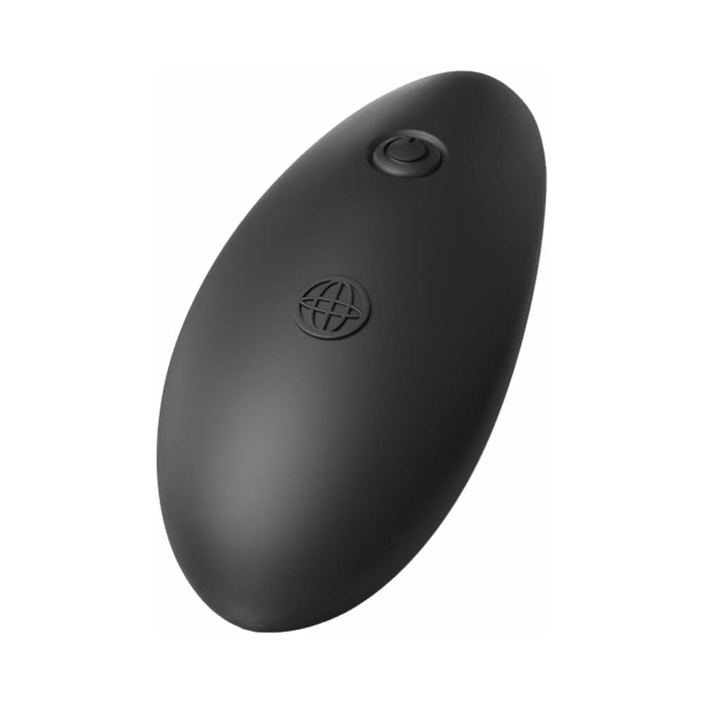 Icicles No. 84 Vibrating Curved Glass Massager With Suction Cup Black - Fantasies Boutique