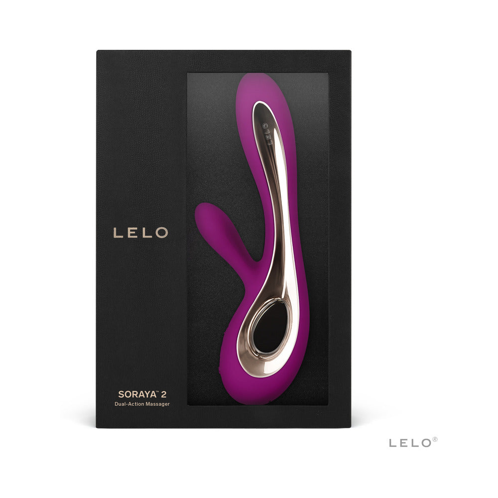LELO SORAYA 2 Rechargeable Rabbit Vibrator Deep Rose - Fantasies Boutique