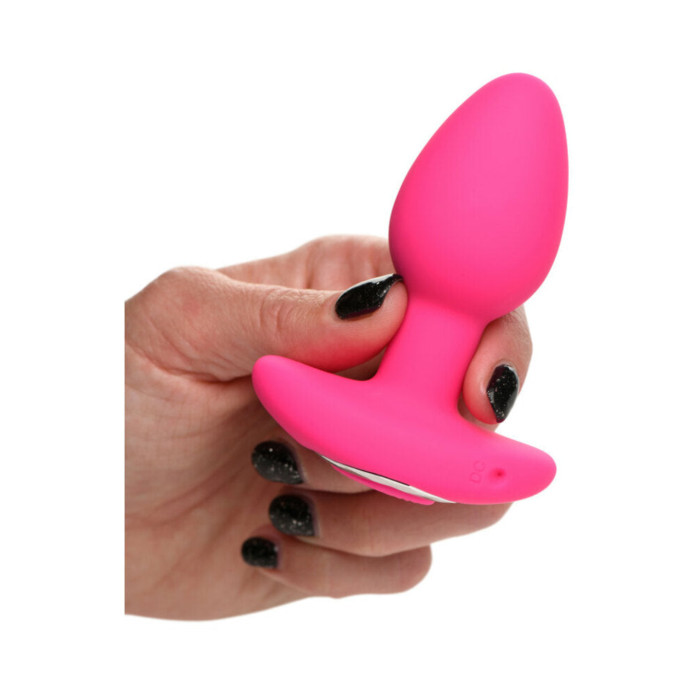 Curve Toys Gossip Pop Rocker Rechargeable Remote-Controlled Silicone Vibrating Anal Plug Magenta - Fantasies Boutique
