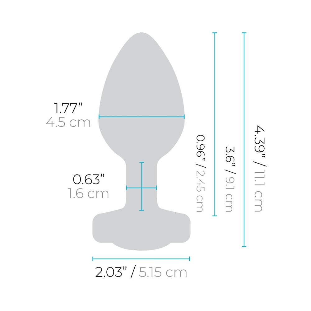 b-Vibe Vibrating Jewel Rechargeable Remote-Controlled Anal Plug with Gem Base Blue Sapphire L/XL - Fantasies Boutique