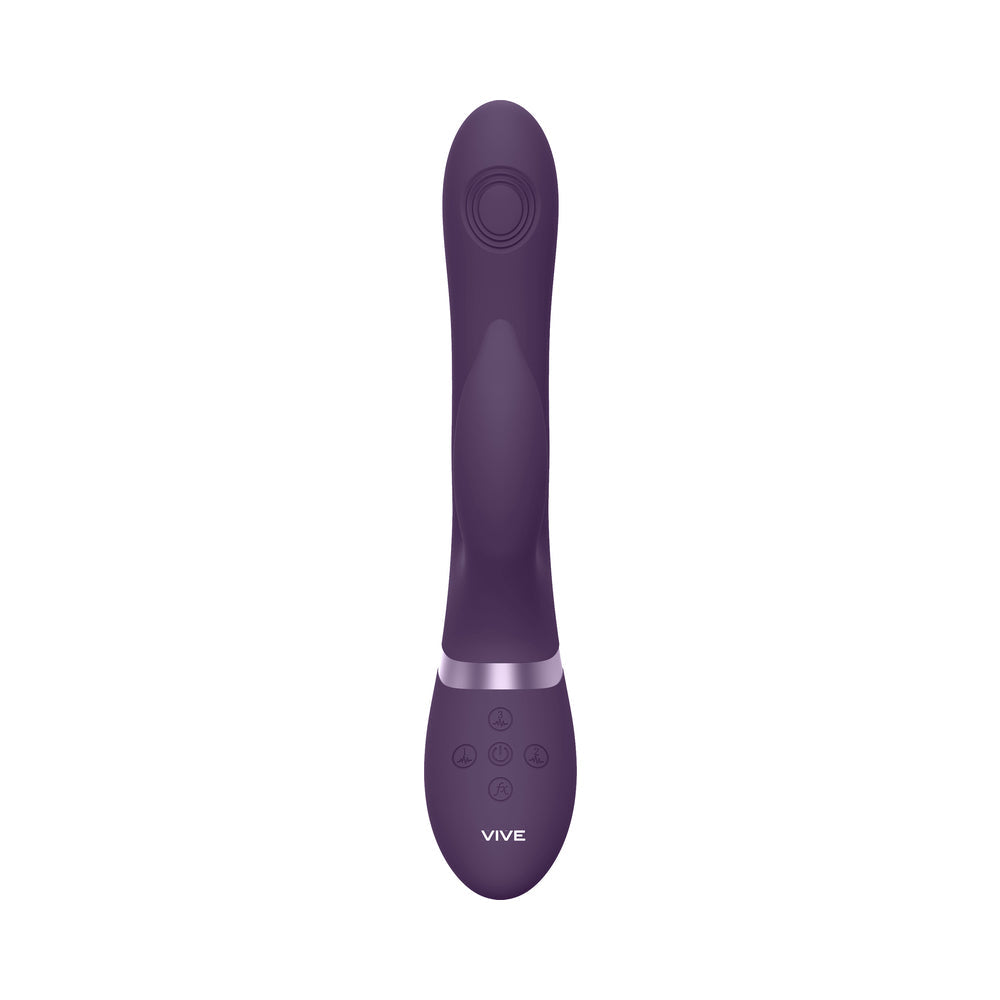 VIVE AIMI Rechargeable Swinging Pulse-Wave Silicone Rabbit Vibrator Purple - Fantasies Boutique