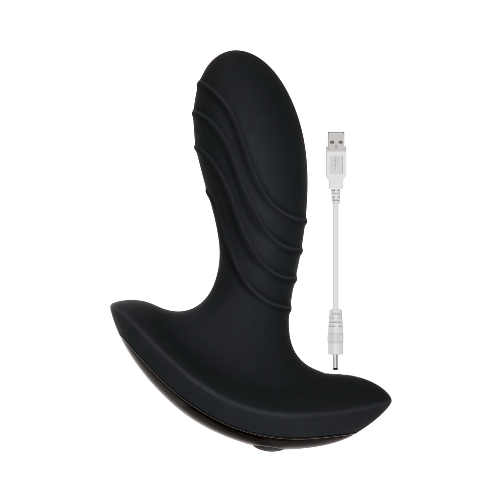 Zero Tolerance The Gentleman Rechargeable Vibrating Silicone Prostate Massager Black - Fantasies Boutique