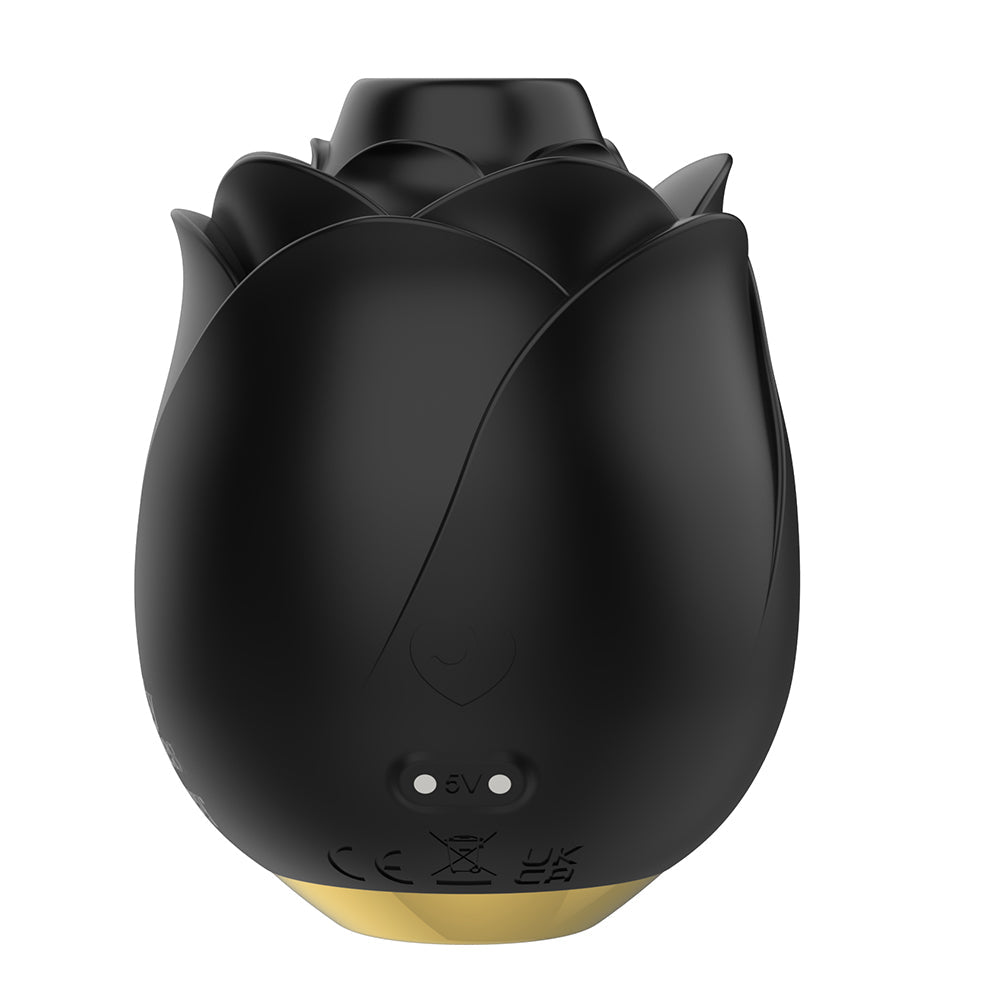 Fifty Shades of Grey Hearts and Flowers Suction Rose Black - Fantasies Boutique