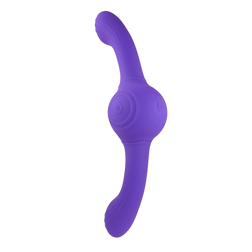 Evolved Our Gyro Vibe Rechargeable Dual Ended Gyrating Silicone Vibrator Purple - Fantasies Boutique