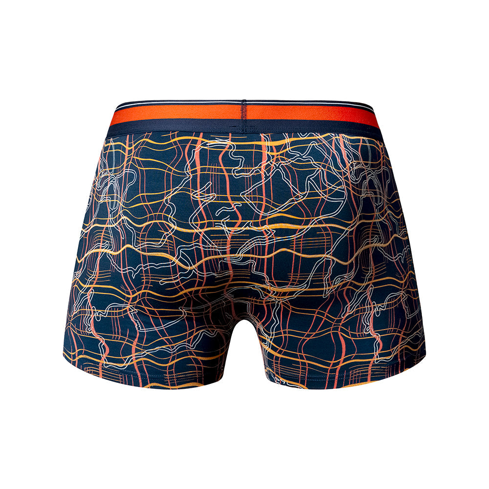 Male Power Soo Cumfy Boxer Brief Navy/Orange L