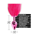 Nixie Metal Butt Plug With Ombre Tail Pink Metallic - Fantasies Boutique