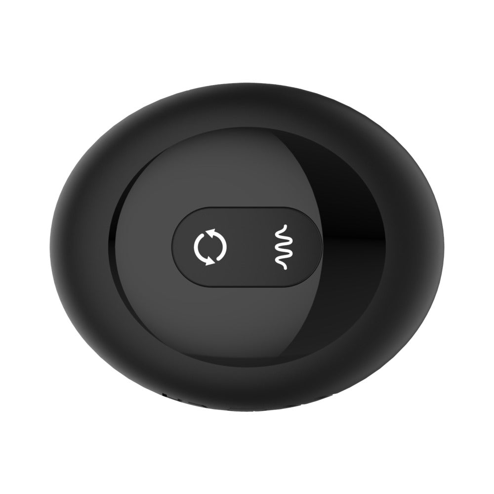 Nexus Tornado Medium Rotating and Vibrating Butt Plug with Remote Control Black - Fantasies Boutique