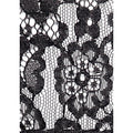 Ouch! Black & White Lace Mask With Elastic Straps Blindfold Black