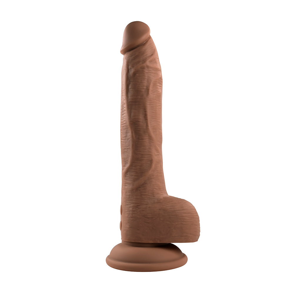 Evolved Thrust In Me Thrusting Vibrating 9.25 in. Dildo Dark - Fantasies Boutique