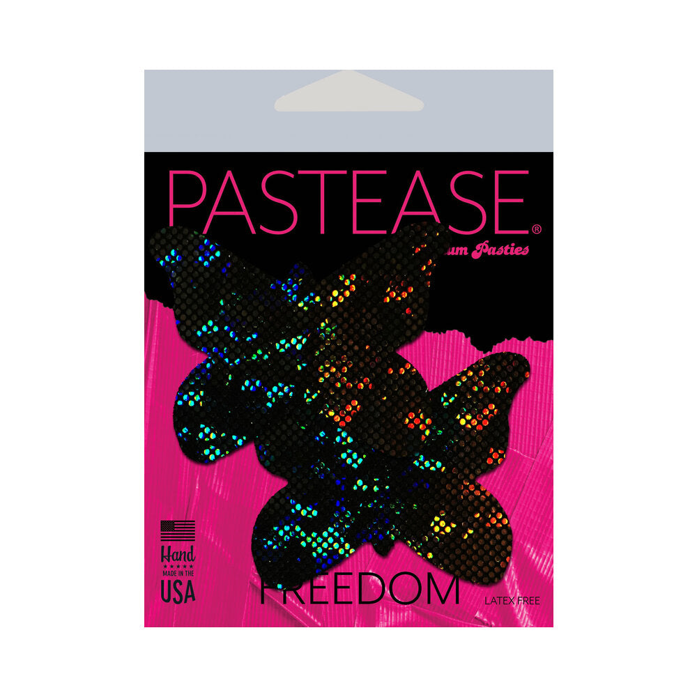 Pastease: Shattered Disco Ball Glitter Black Butterflies Pasties