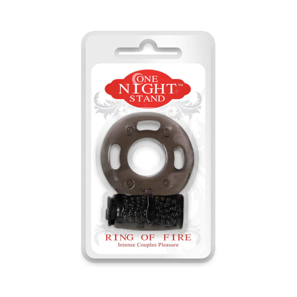 Evolved One Night Stand Ring of Fire Vibrating Cockring Smoke - Fantasies Boutique