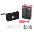 b-Vibe Snug Plug 2 Weighted Silicone Anal Plug Coral - Fantasies Boutique