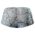 Male Power Marble Mesh Micro Mini Short Silver Blue XL