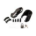 Blue Line Acrylic Chastity Cage Black - Fantasies Boutique