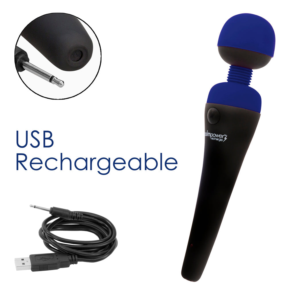 Palmpower Massager USB Rechargeable Blue - Fantasies Boutique