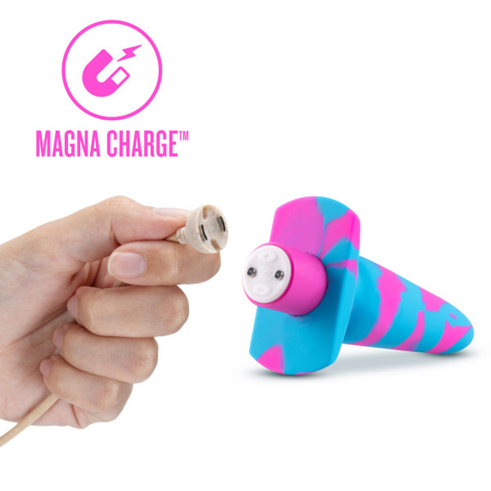 Blush Avant Vibrotize Vibrating Silicone Anal Plug Fuchsia - Fantasies Boutique