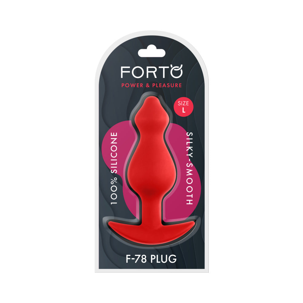 Forto F-78 Pointee Silicone Anal Plug Large Red