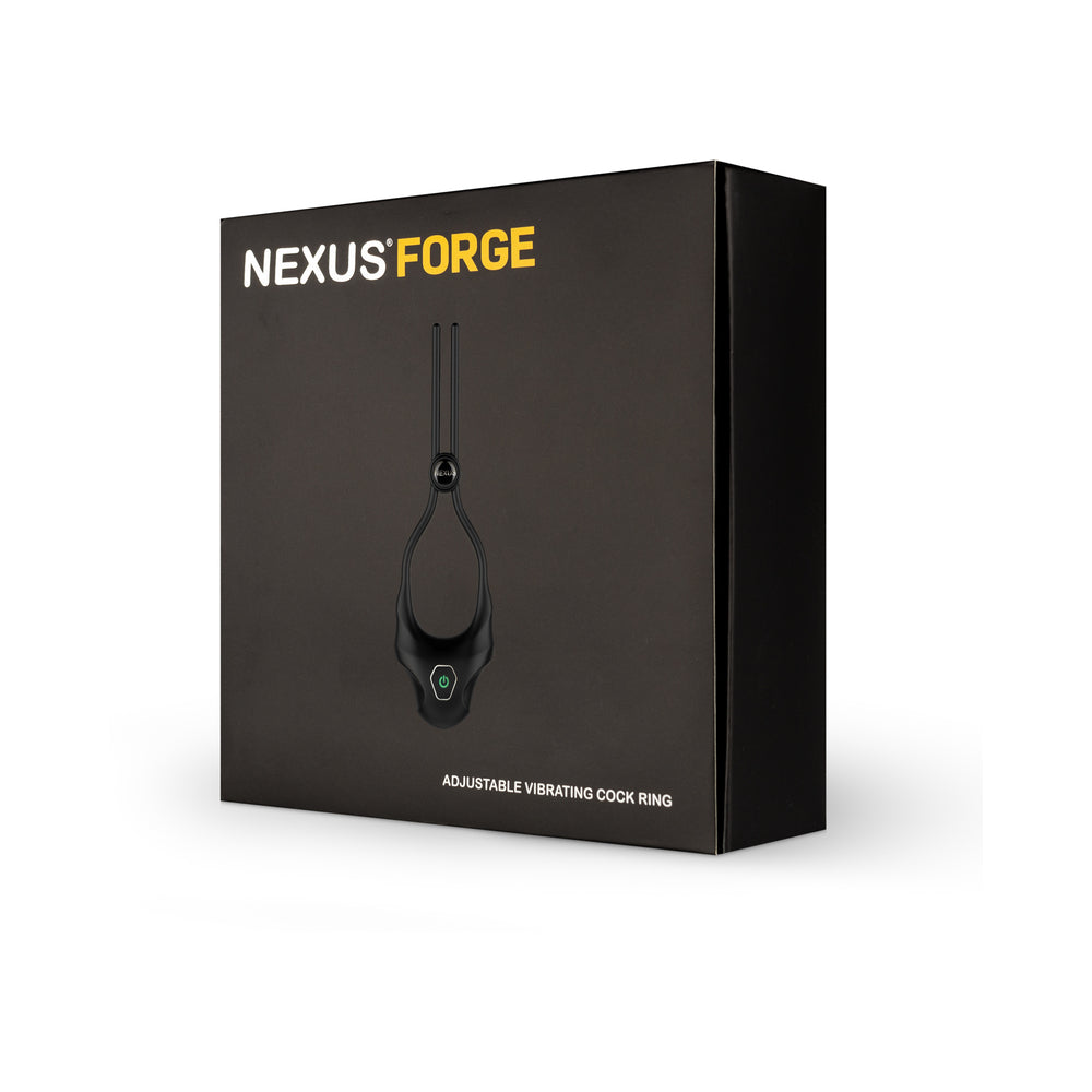 Nexus Forge Adjustable Vibrating Cock Ring Black - Fantasies Boutique