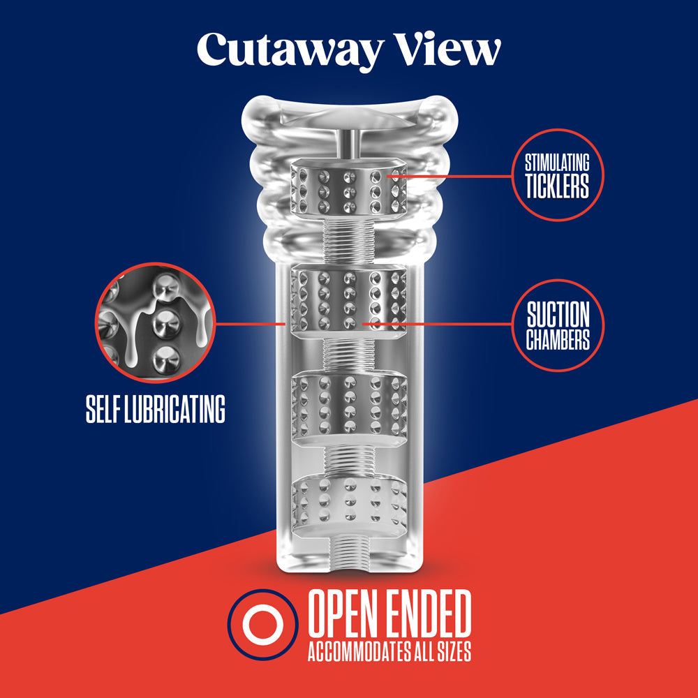 RIZE! Luz Glow in the Dark Self-Lubricating Stroker Clear - Fantasies Boutique