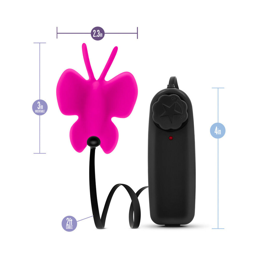 Luxe Butterfly Teaser Remote-Controlled Silicone Mini Vibrator Fuchsia