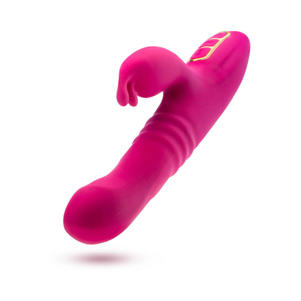 Blush Lush Kira Rechargeable Silicone Thrusting Rabbit Vibrator Velvet - Fantasies Boutique