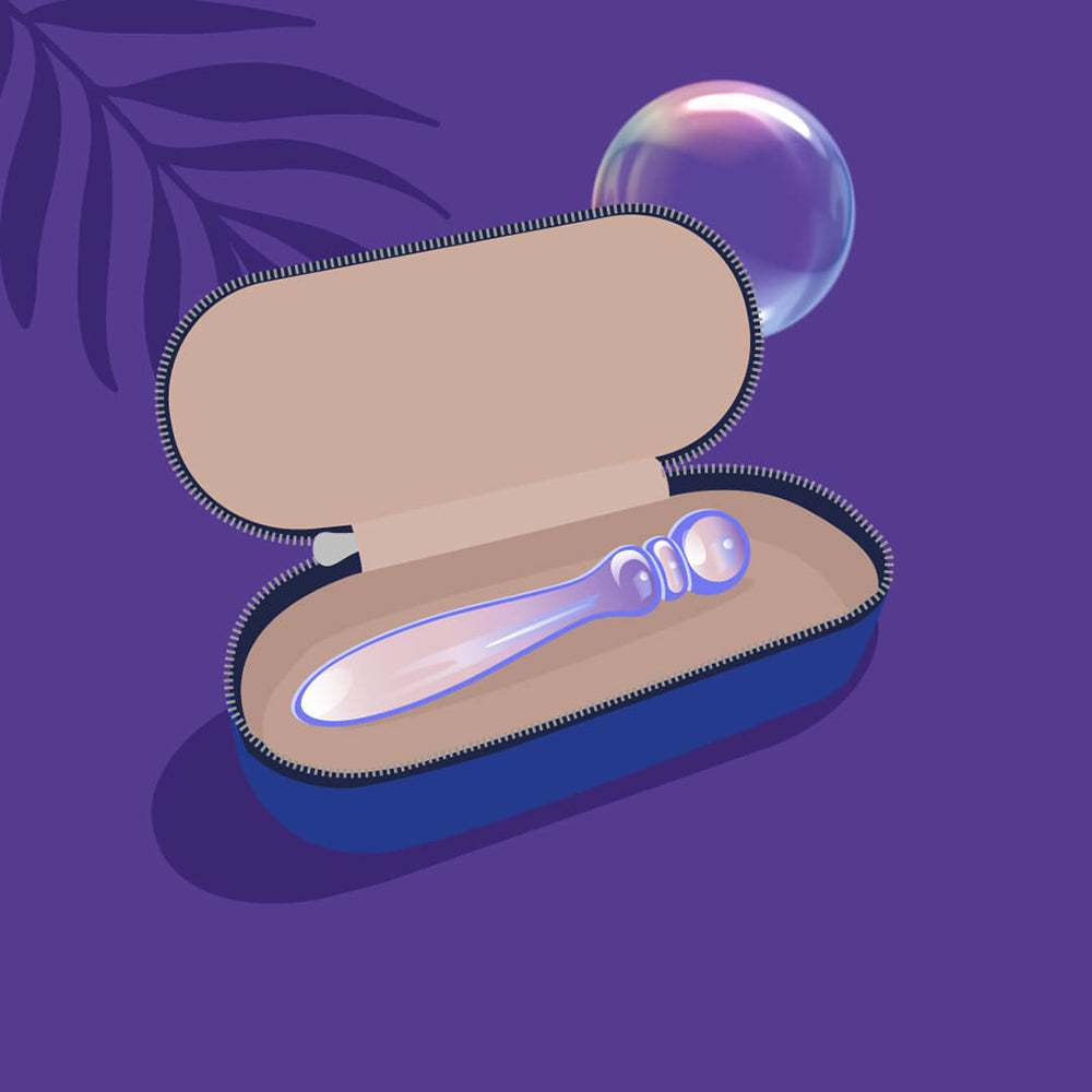 Biird Cecii Beaded Glass Dildo - Fantasies Boutique