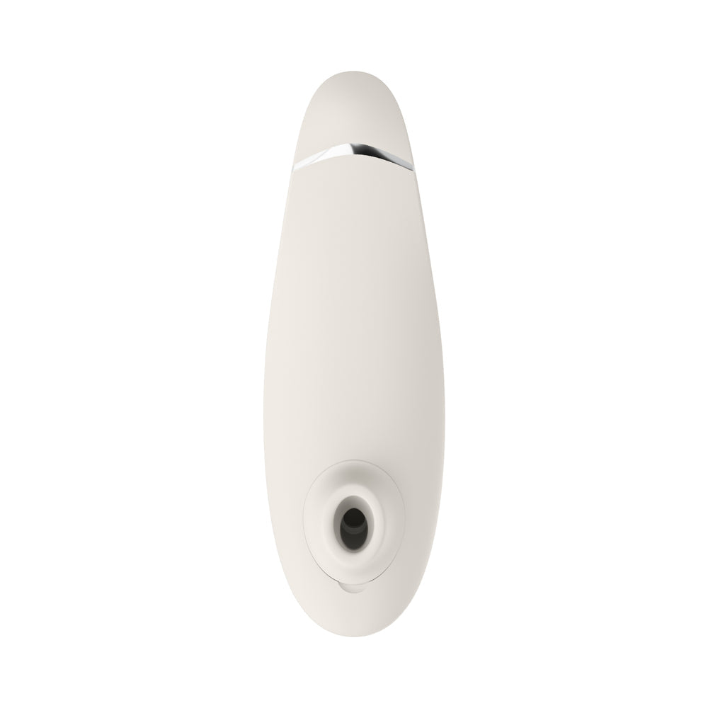 Womanizer Premium 2 Rechargeable Silicone Luxurious Pleasure Air Clitoral Stimulator Warm Gray - Fantasies Boutique