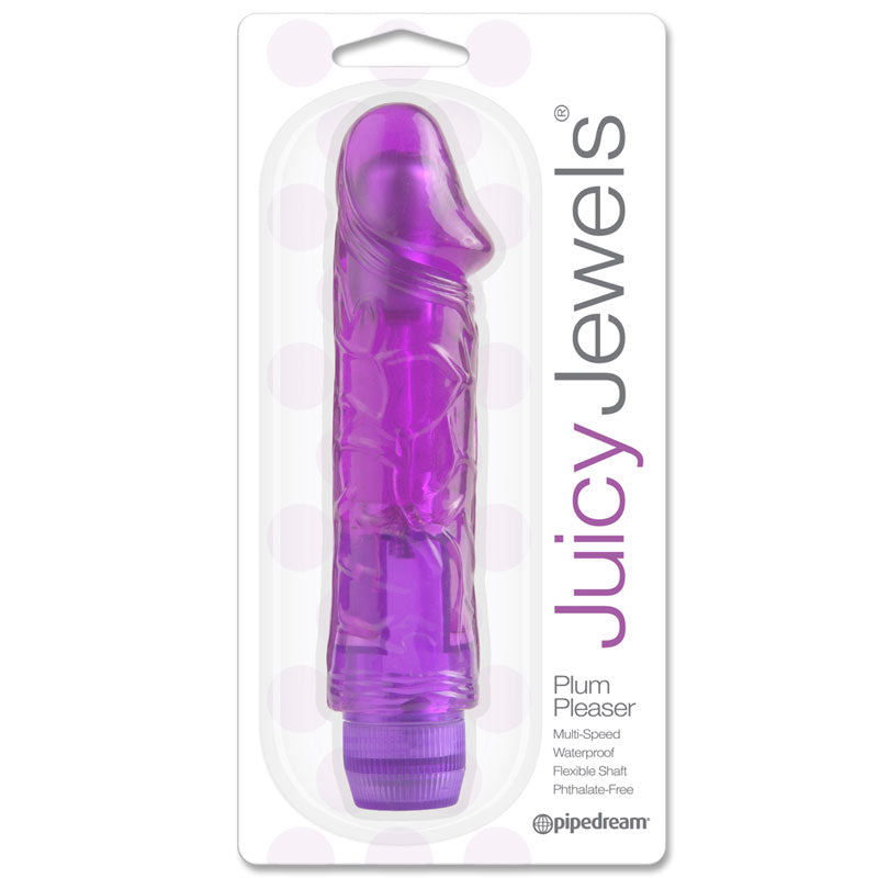 Juicy Jewels Plum Pleaser Flexible Realistic Vibrator Purple - Fantasies Boutique