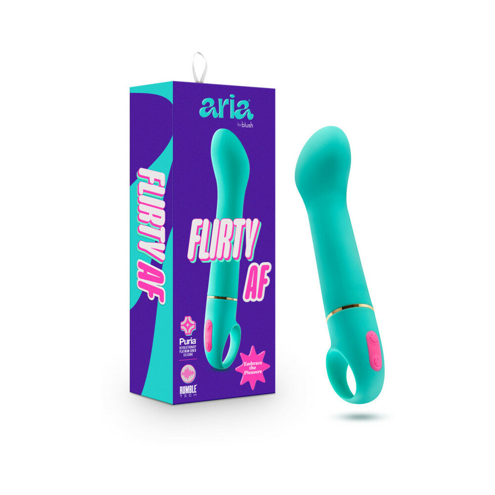 Aria Flirty AF Silicone G-Spot Vibrator Teal - Fantasies Boutique