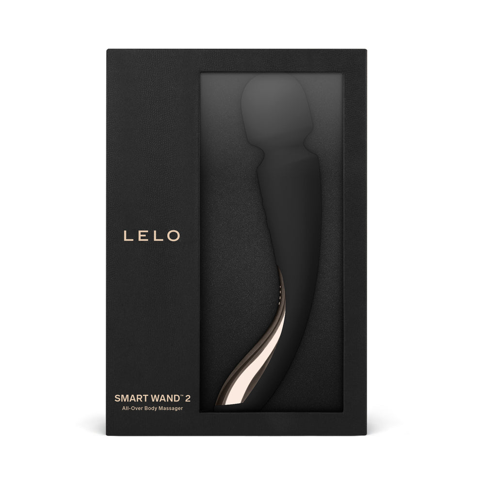 LELO SMART WAND 2 Medium Rechargeable Wand Vibrator Black - Fantasies Boutique