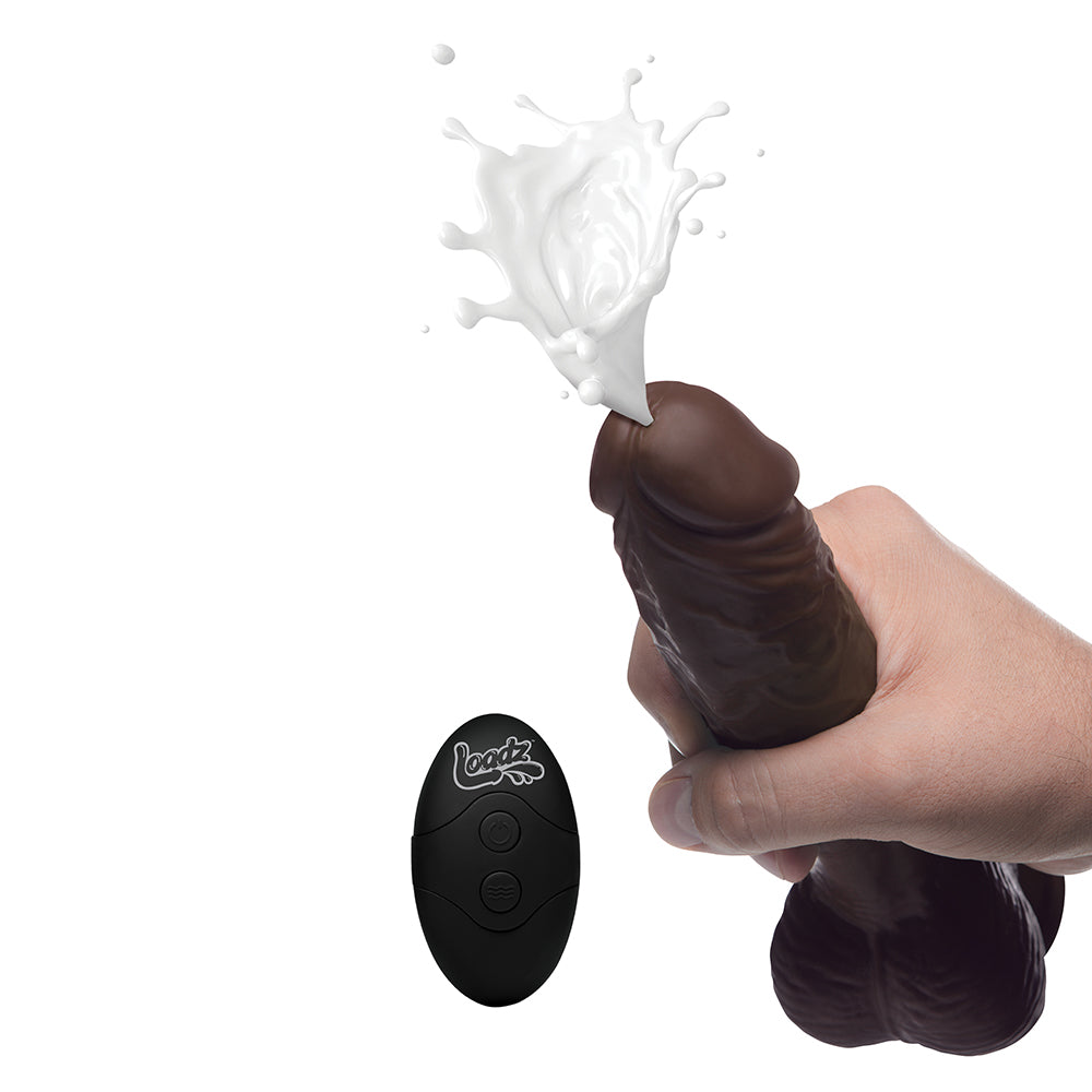 Loadz 8.5 in. Squirting Dildo Dark