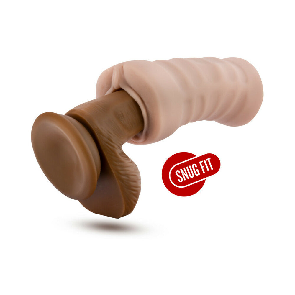 M for Men Ashley Vagina Stroker with Bullet Vibrator Beige - Fantasies Boutique