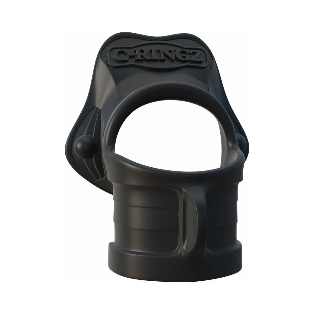 Fantasy C-Ringz Rock-Hard Ring & Ball Stretcher Silicone Sling Black