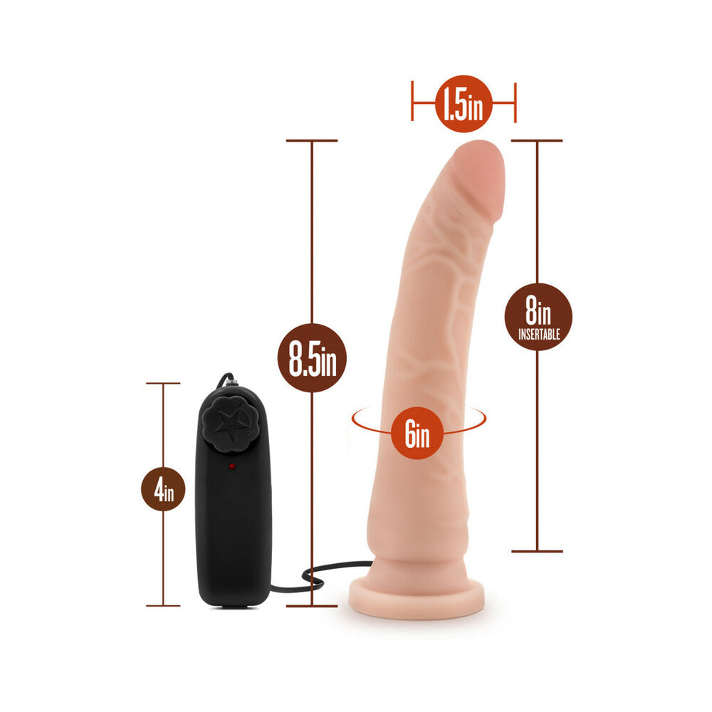 Dr. Skin Remote-Controlled Realistic 8.5 in. Vibrating Dildo Beige - Fantasies Boutique