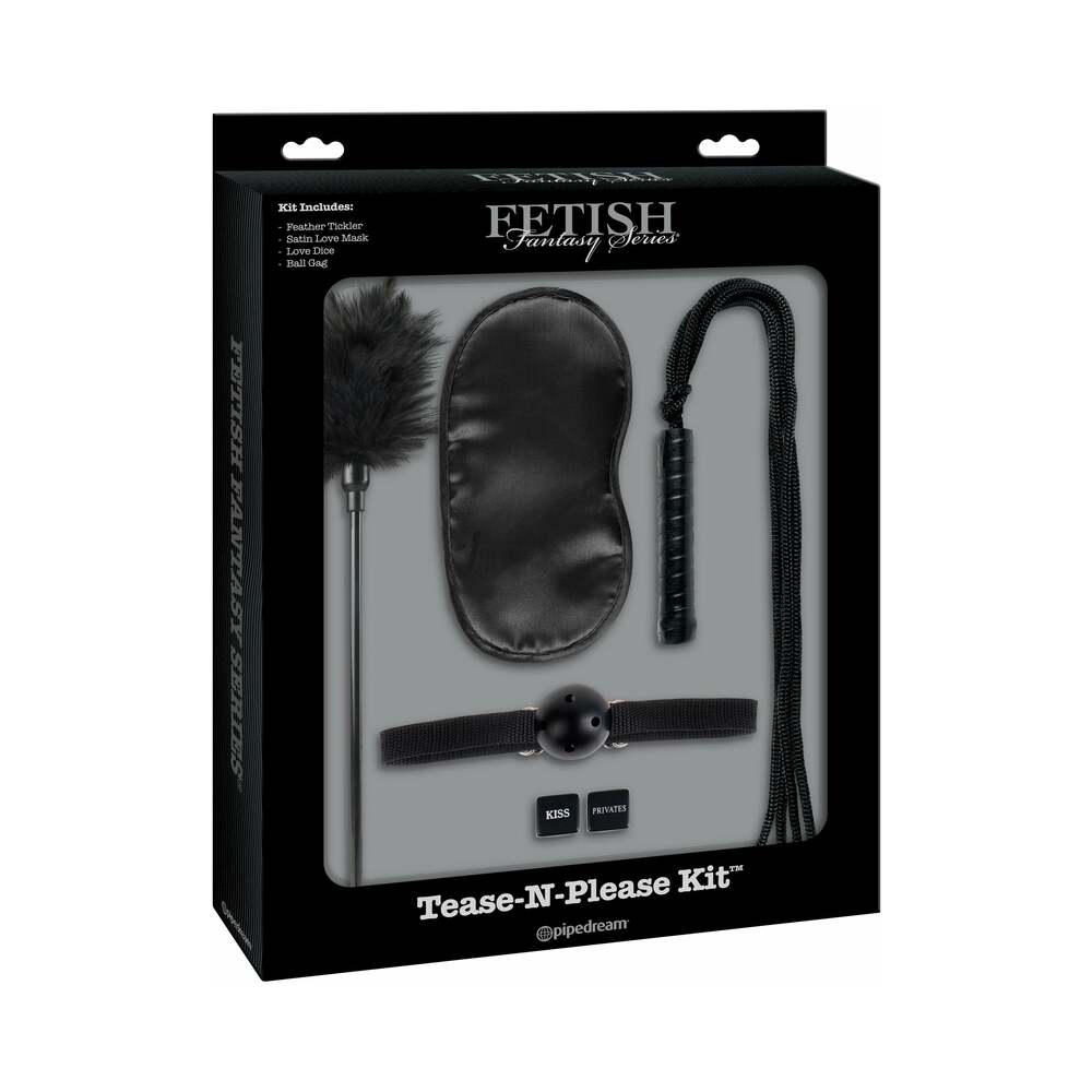 Pipedream Fetish Fantasy Series 5-Piece Tease-N-Please Kit Black - Fantasies Boutique