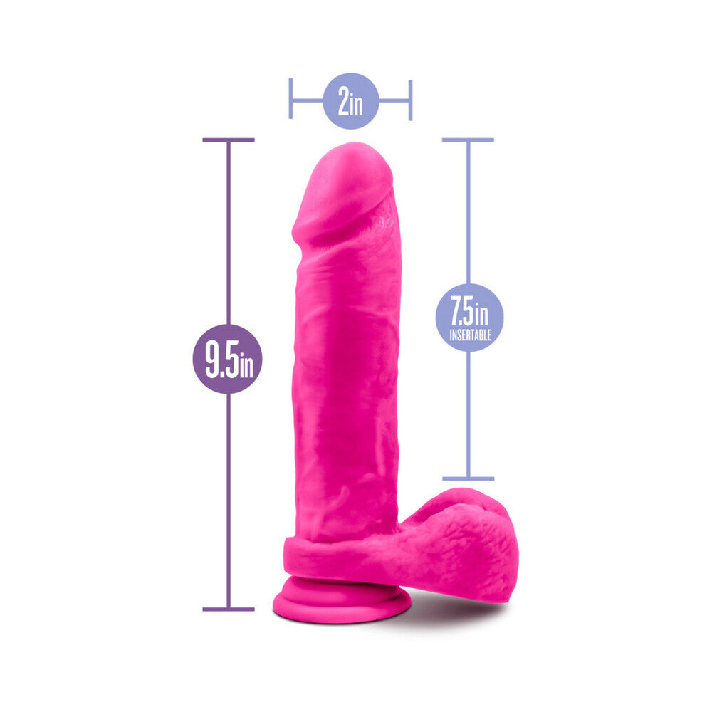 Au Naturel Bold Massive 9in Posable Pink - Fantasies Boutique