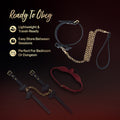 Temptasia Ardor Collar & Leash Black with Bow