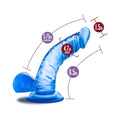 B Yours Sweet 'n Hard 8 Realistic 6.5 in. Dildo with Balls Blue - Fantasies Boutique