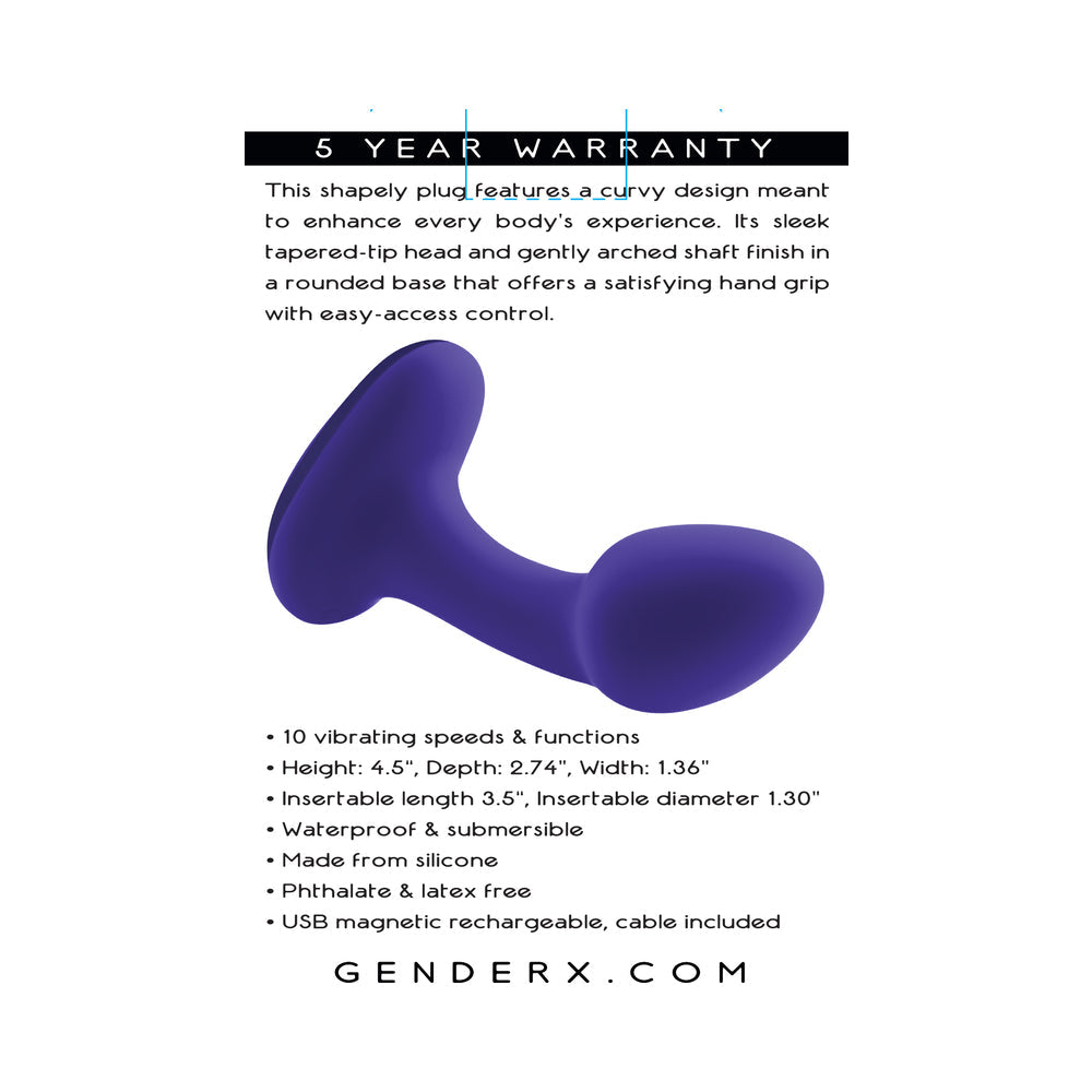 Gender X Anybody's Plug Rechargeable Plug Silicone Purple - Fantasies Boutique