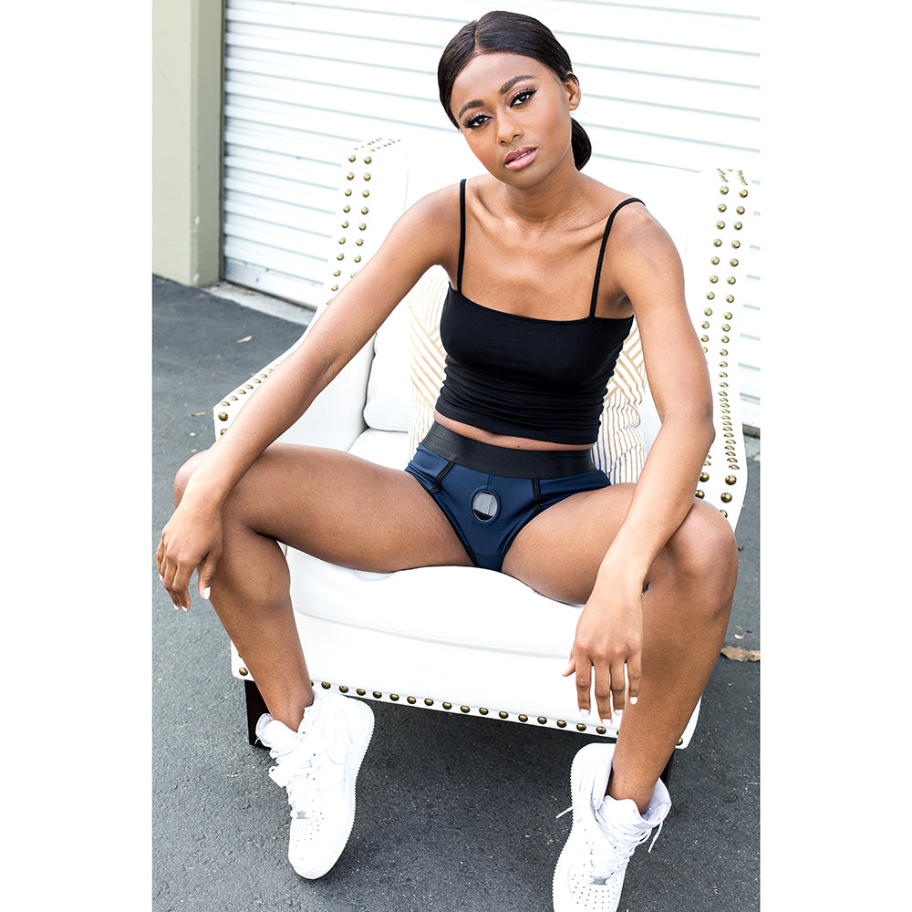 Sportsheets Em.Ex. Fit Harness Navy XS - Fantasies Boutique