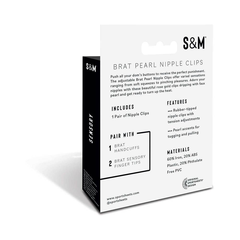 Sportsheets Sex & Mischief Brat Pearl Nipple Jewelry - Fantasies Boutique