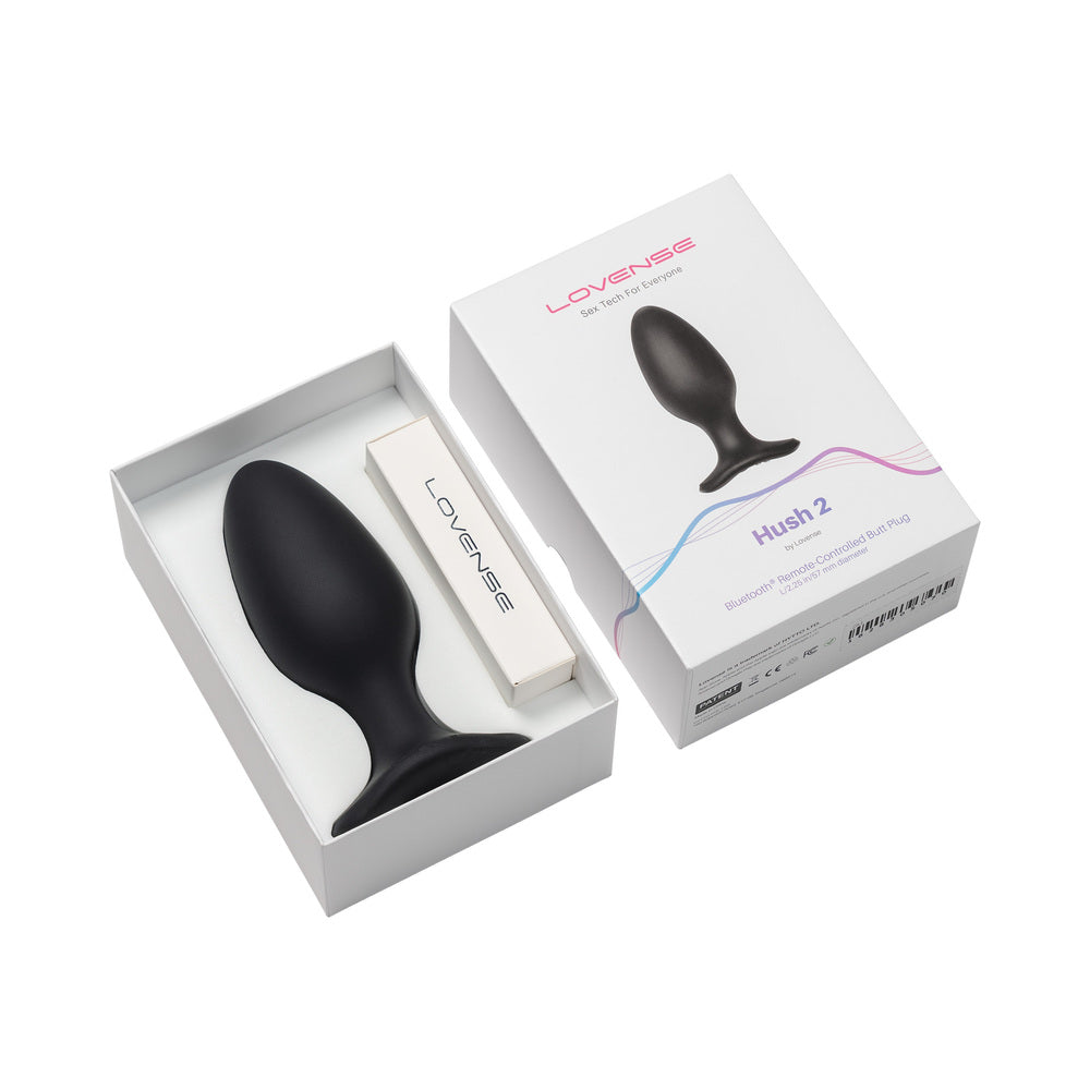 Lovense Hush 2 Bluetooth Remote-Controlled Vibrating Butt Plug L 2.25 in. - Fantasies Boutique