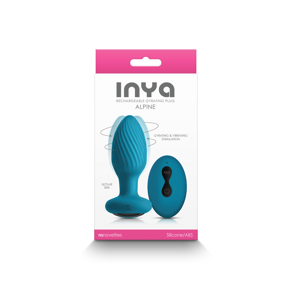 INYA Alpine Rechargeable Gyrating Plug Teal - Fantasies Boutique