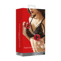 Ouch! Premium Plush Leather Adjustable Wrist Cuffs Red - Fantasies Boutique